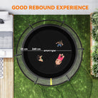 SPORTNOW 10ft Outdoor Trampoline with Enclosure Net, Spring Cover, Black - anydaydirect