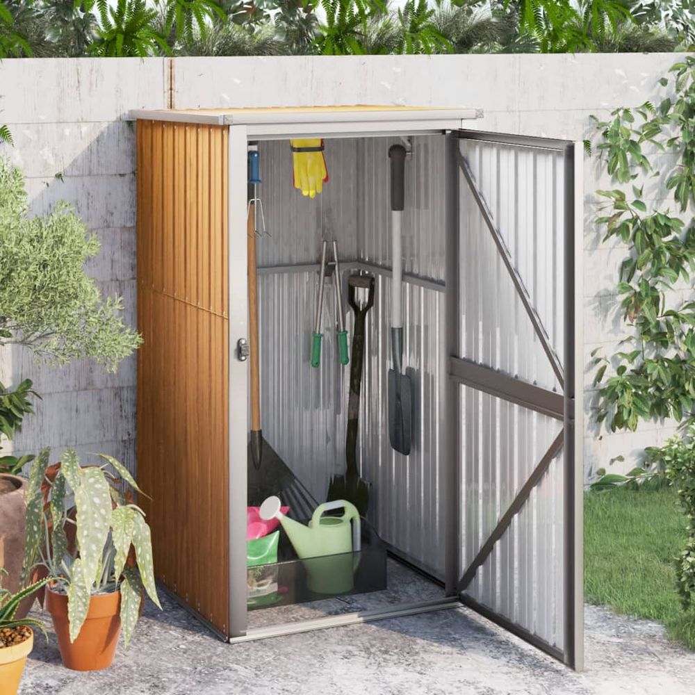 Durable Galvanised Steel Garden Tool Shed | 88x89x161 cm Expandable - anydaydirect