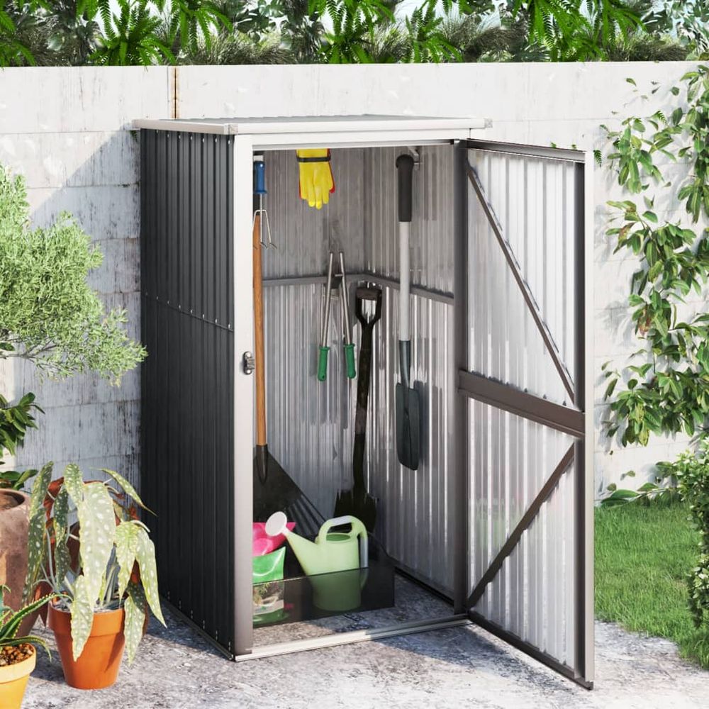 Durable Galvanised Steel Garden Tool Shed | 88x89x161 cm Expandable - anydaydirect