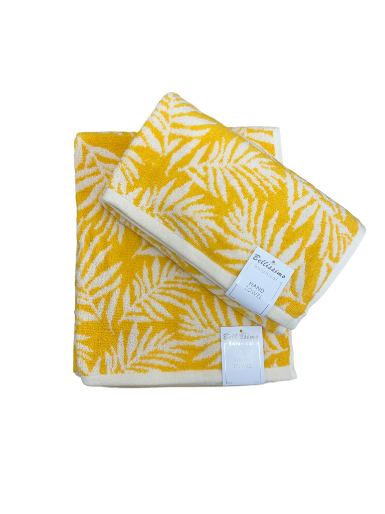 Botanical Leaf Turkish Cotton Jacquard Towel - anydaydirect