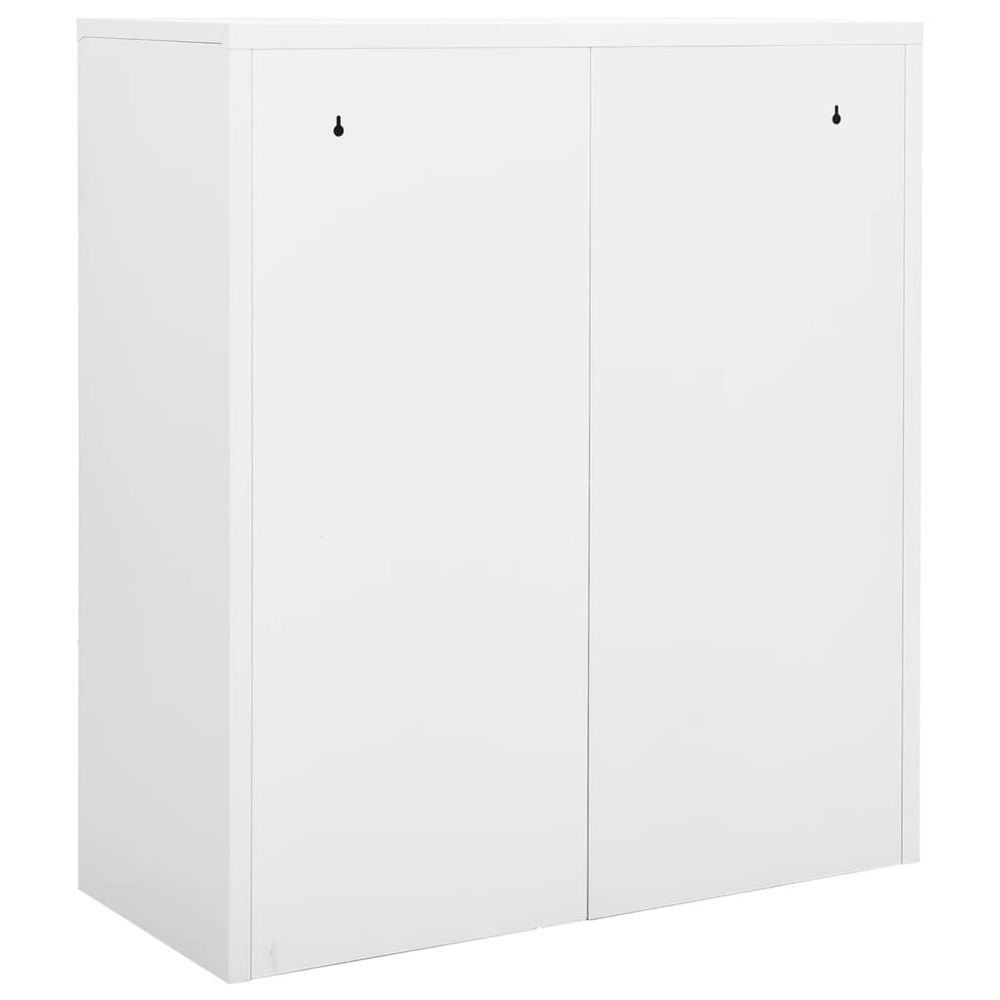 Office Cabinet White 90x40x102 cm Steel - anydaydirect