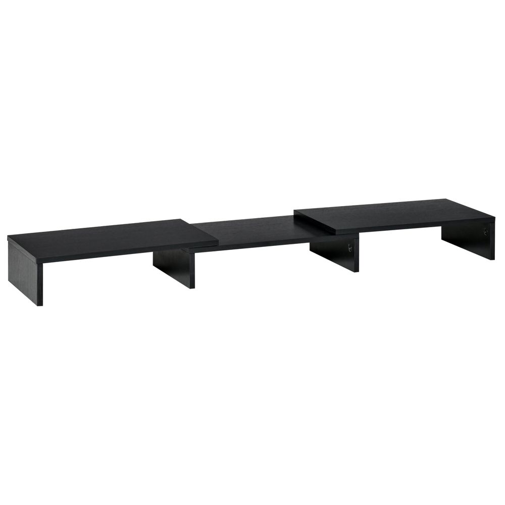 Monitor Stand Screen Riser w/ Adjustable Length for Two Laptop Max Vinsetto - anydaydirect