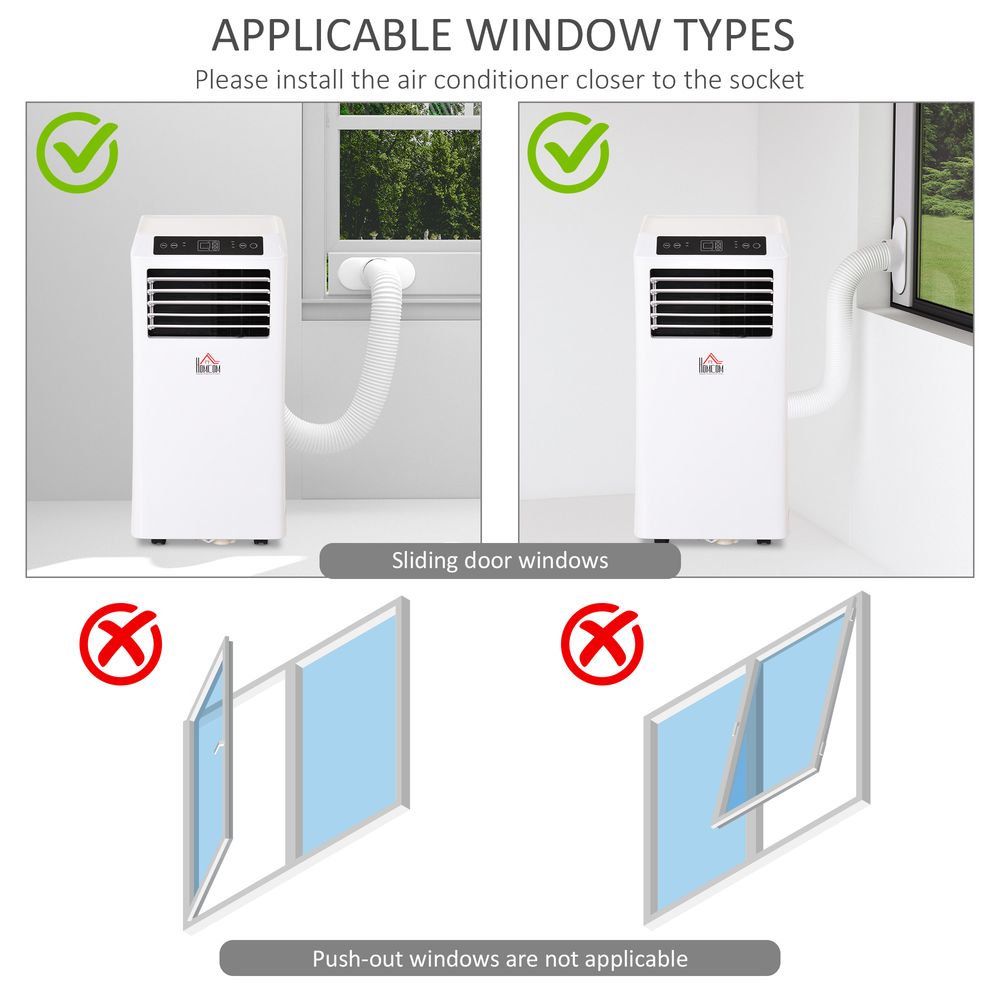 Mobile Air Conditioner W/ RC Cooling Sleeping Mode Portable White 1003W - anydaydirect