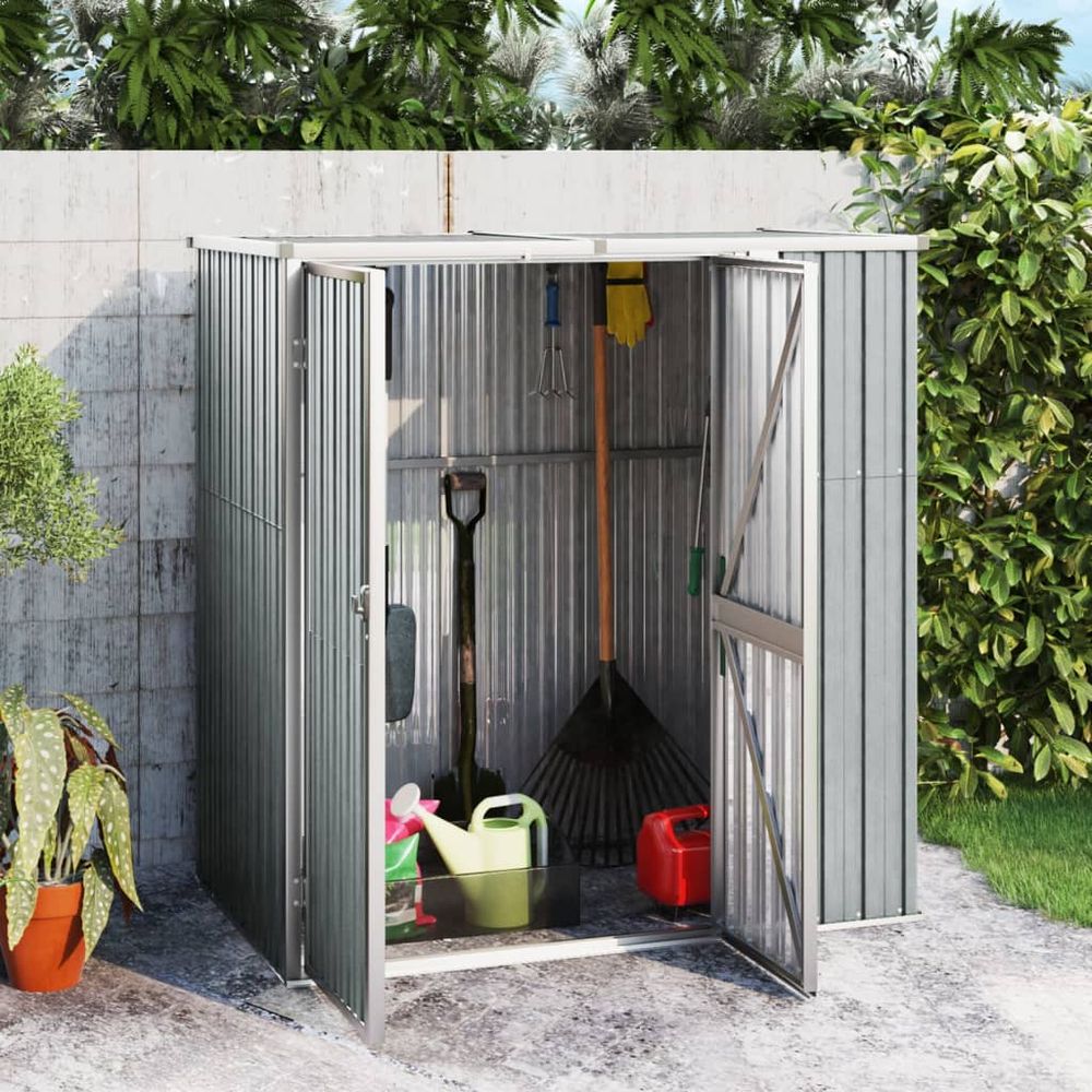 Durable Galvanised Steel Garden Tool Shed | 88x89x161 cm Expandable - anydaydirect