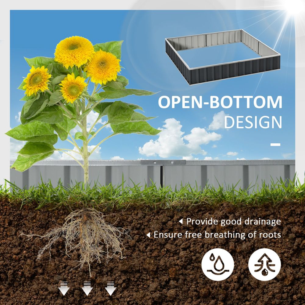 Metal Raised Garden Bed Steel Planter Box A Pairs of Glove 258cmx90cm - anydaydirect