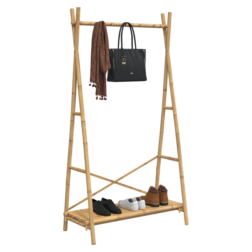 vidaXL Clothes Rack with Shelf 102x50x190 cm Bamboo - anydaydirect