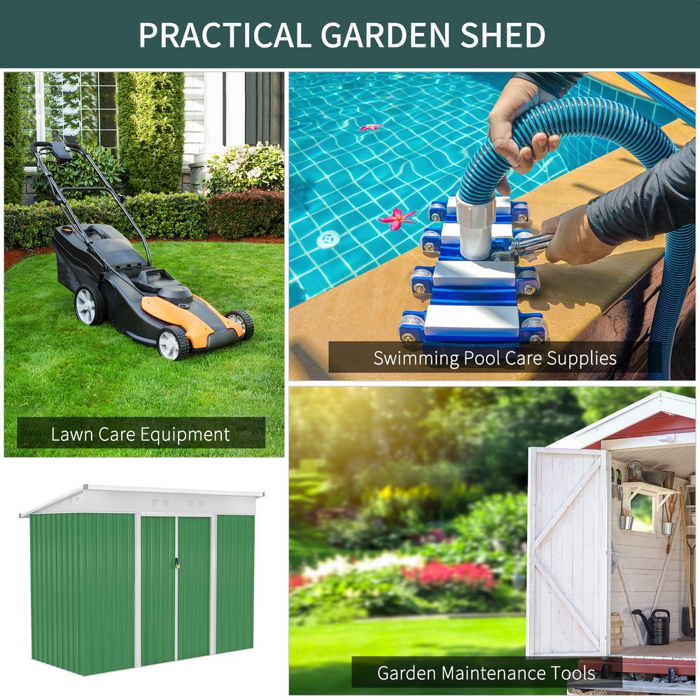 Durable Outsunny Garden Storage Shed with Sliding Door & Ventilation - anydaydirect