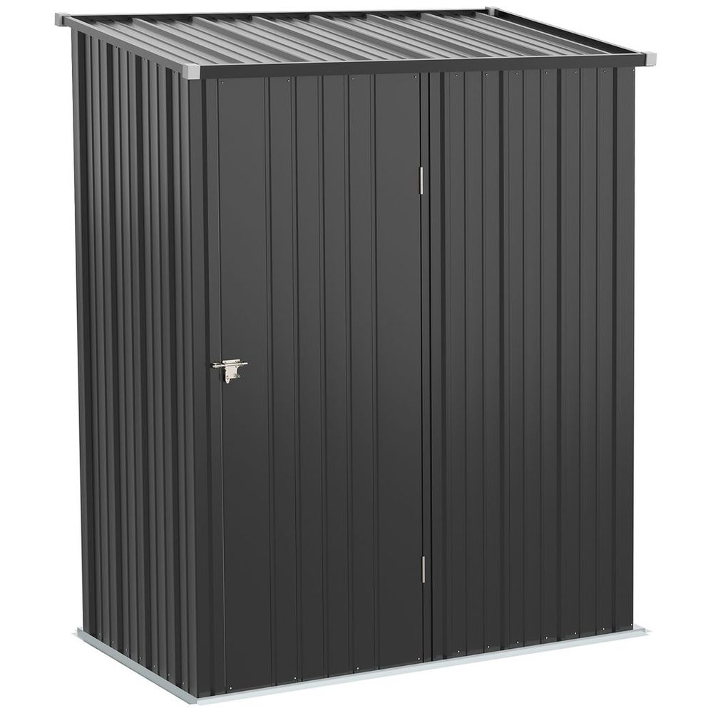 5x3ft Metal Garden Shed with Lockable Door for Outdoor Storage - anydaydirect