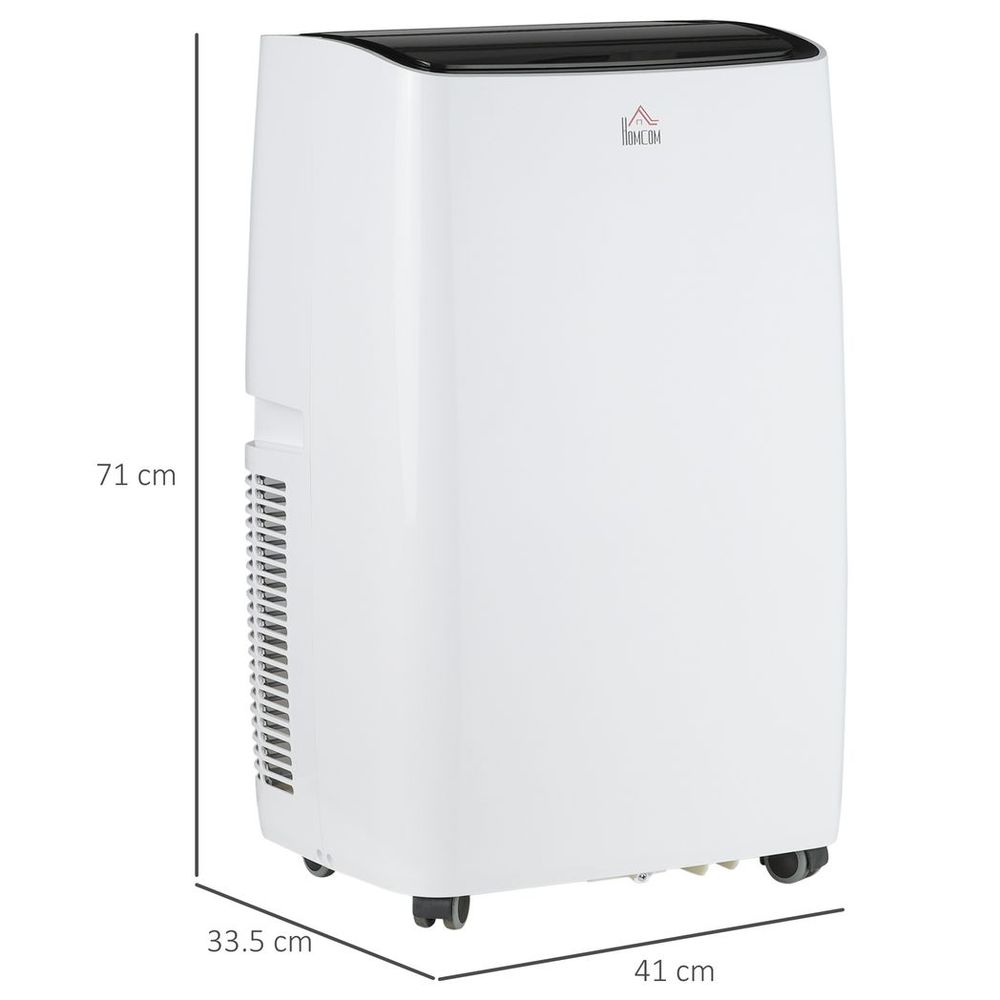 HOMCOM 14,000 BTU Portable Air Conditioner Unit with Remote, 24H Timer, 40m - anydaydirect