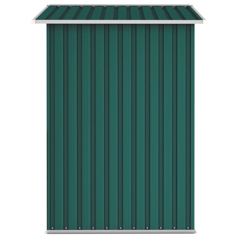 Durable Galvanised Steel Garden Shed - 205x129x183 cm - Green - anydaydirect