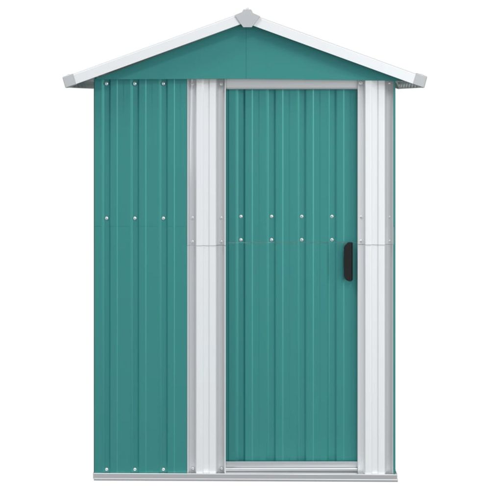 Durable Green Garden Shed 126x97.5x177 cm Galvanised Steel - anydaydirect