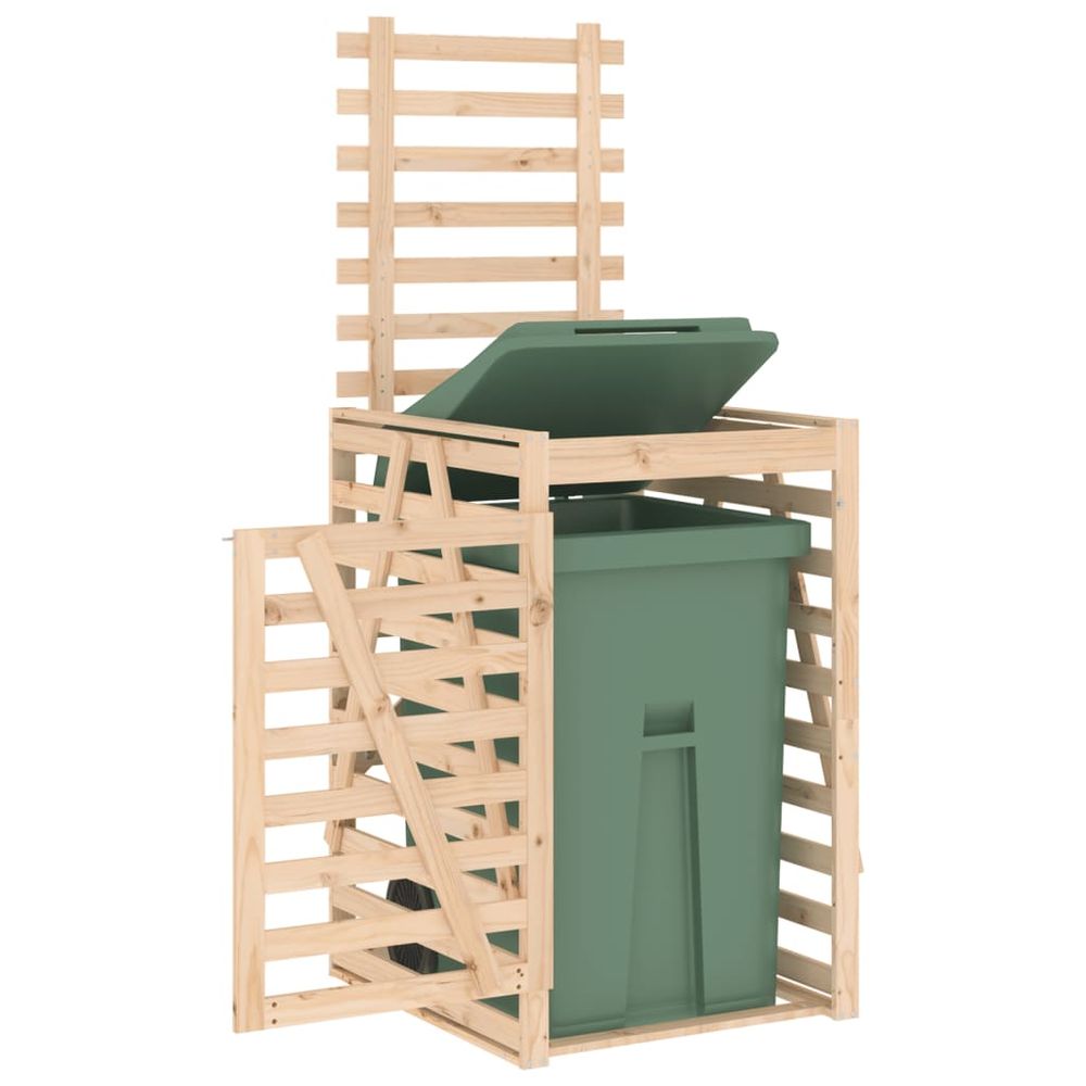 vidaXL Wheelie Bin Storage 84x90x128.5 cm Solid Wood Pine - anydaydirect