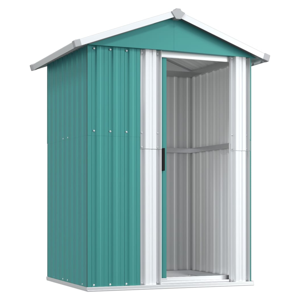 Durable Green Garden Shed 126x97.5x177 cm Galvanised Steel - anydaydirect