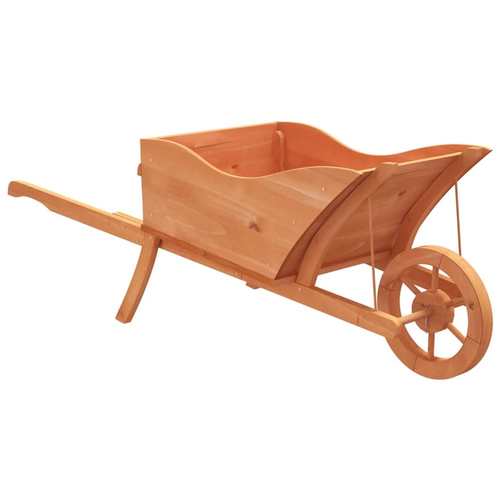 vidaXL Wheelbarrow Planter 128x45.5x43 cm Solid Wood Fir - anydaydirect