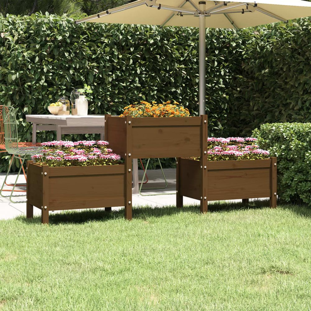 vidaXL Planter 178.5x44x75 cm Solid Wood Pine - anydaydirect