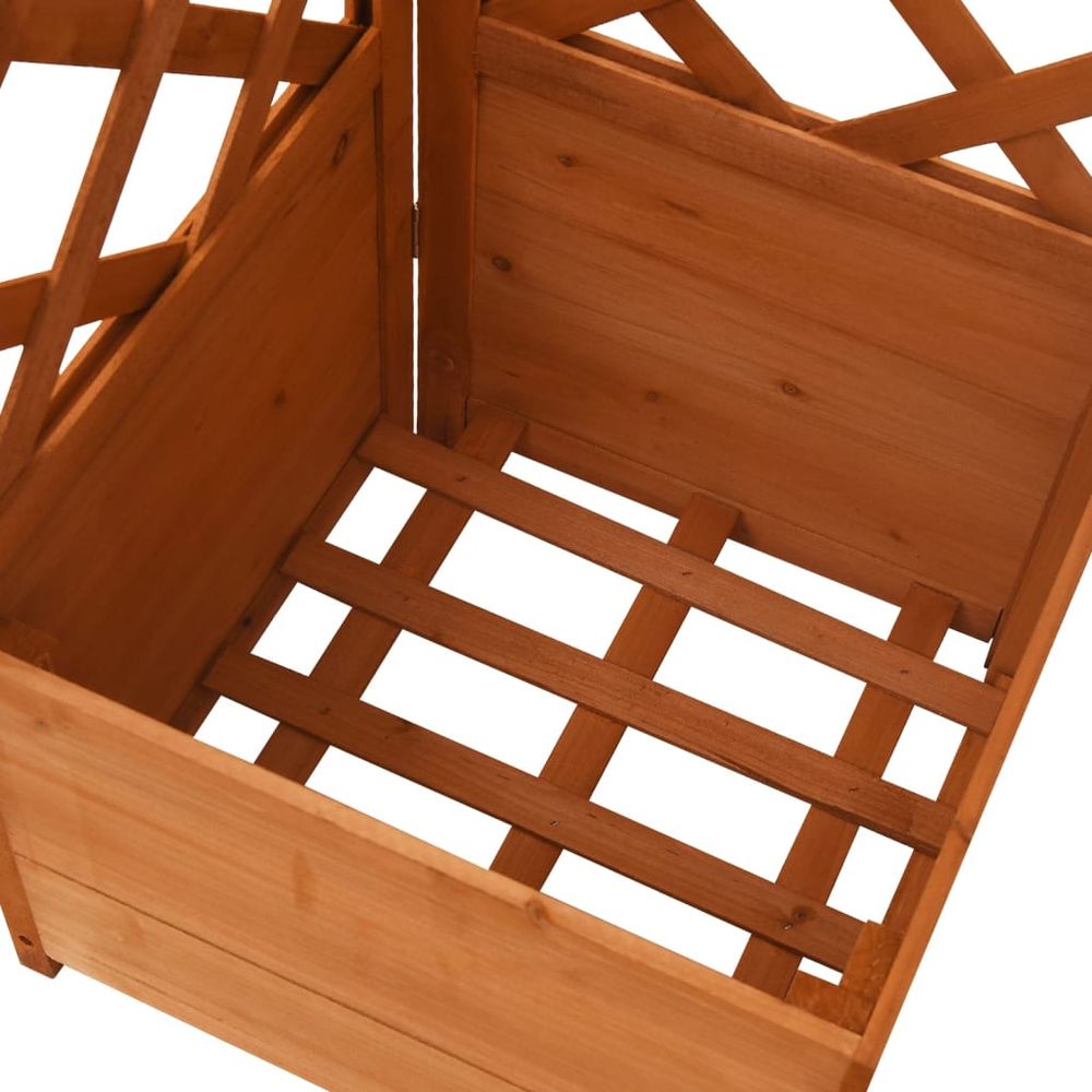 vidaXL Corner Trellis Planter 40x40x150 cm Solid Fir Wood - anydaydirect