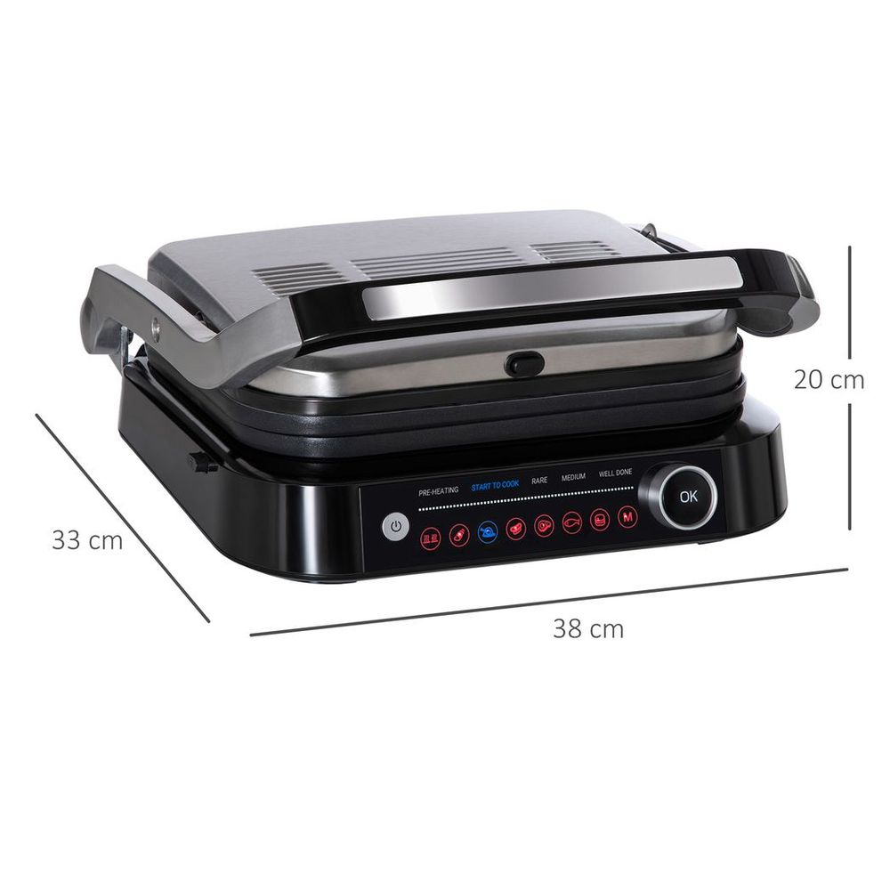 Health Grill & Panini Press, 2100W w/ 180�  Flat Open 8 Automatic Settings - anydaydirect