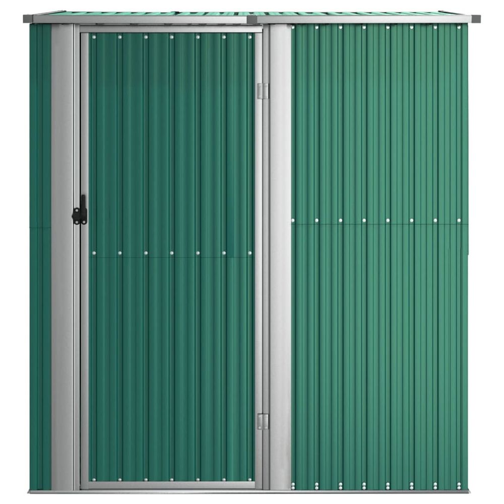 Green Garden Shed 180.5x97x209.5 cm - Galvanized Steel - anydaydirect