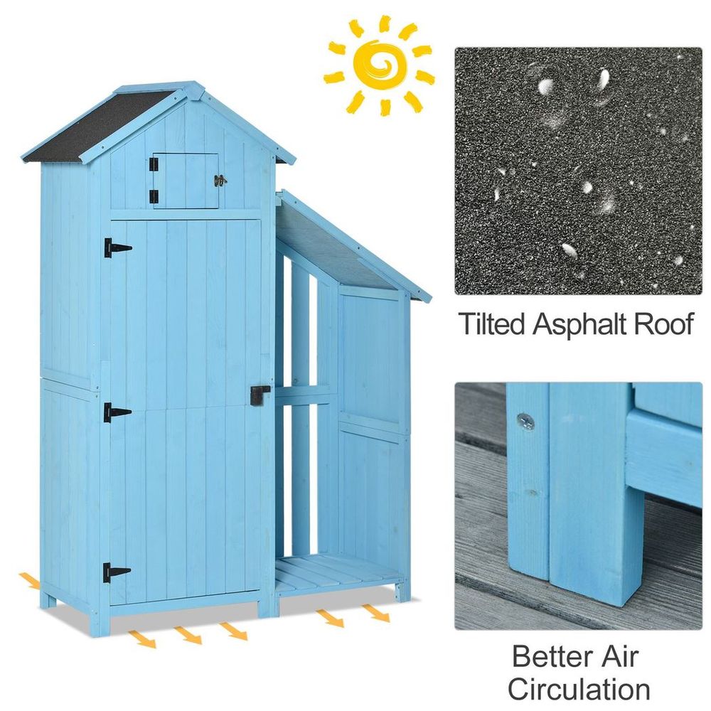 Waterproof Garden Storage Shed for Tools & Firewood - anydaydirect