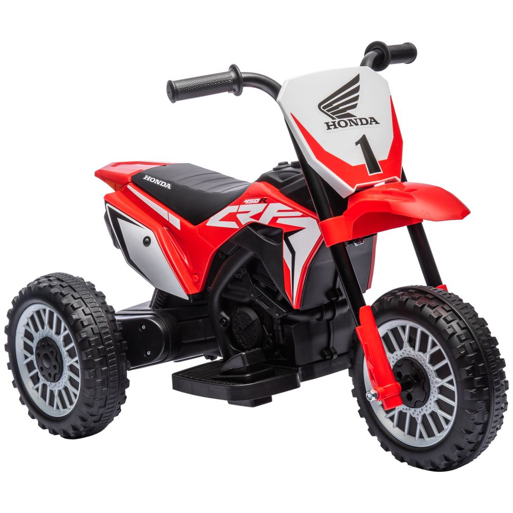 HOMCOM Honda CRF450RL Licensed 6V Kids Electric Motorbike with Horn - Red - anydaydirect