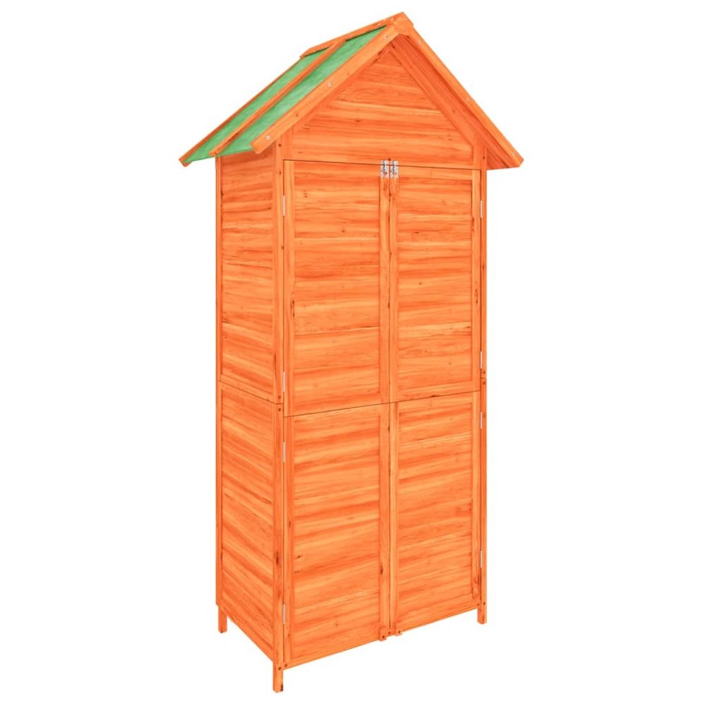 Solid Pine Garden Tool Shed - Brown, 89x52.5x175 cm, vidaXL - anydaydirect