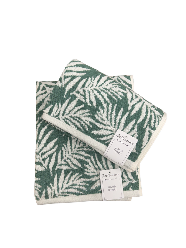 Botanical Leaf Turkish Cotton Jacquard Towel - anydaydirect