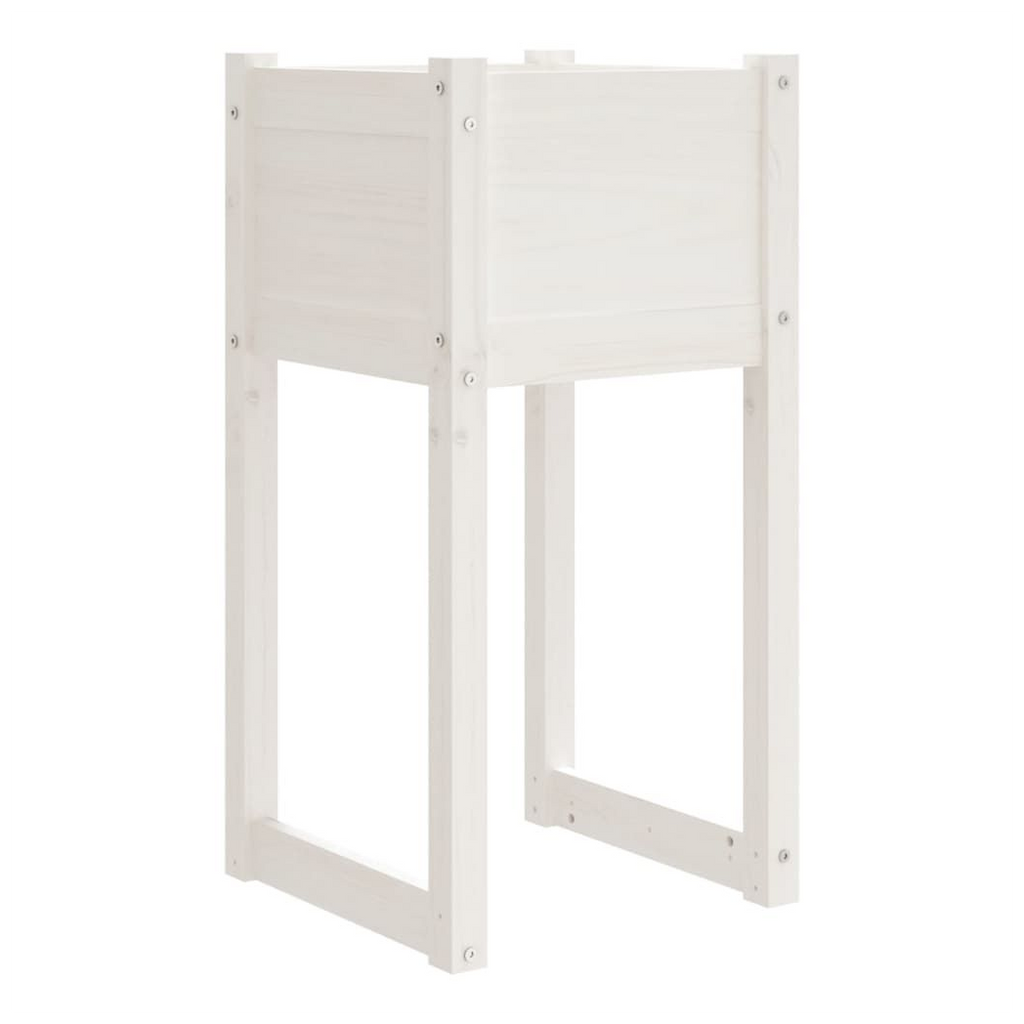 vidaXL Planters 2 pcs White 40x40x81 cm Solid Wood Pine - anydaydirect