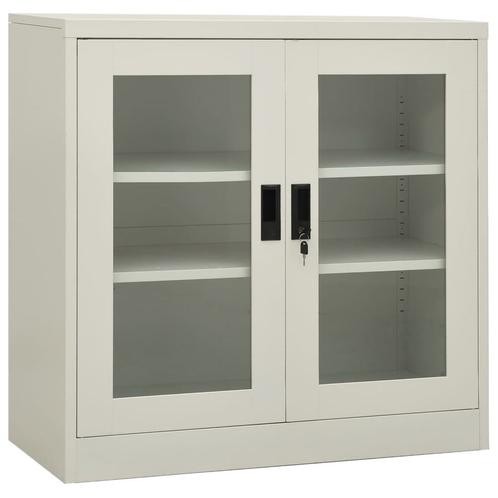 Office Cabinet White 90x40x70 cm Steel - anydaydirect