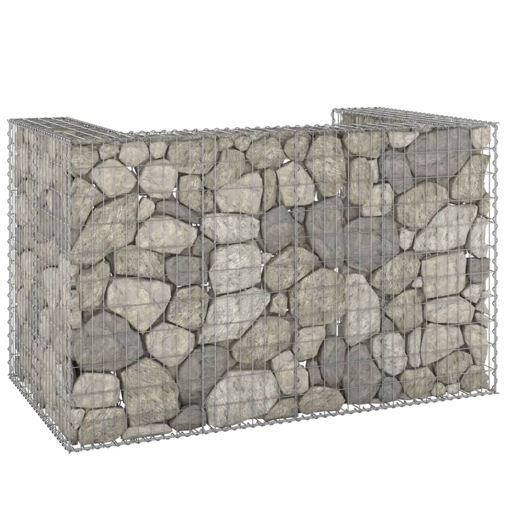 Gabion Wall for Garbage Wheelie Bin Galvanised Steel for Single, Double, Triple and Quadruple Bins - anydaydirect