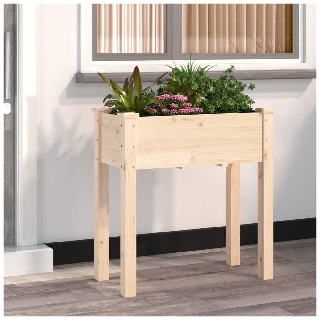 vidaXL Planter with Liner 71x37x76 cm Solid Wood Fir - anydaydirect