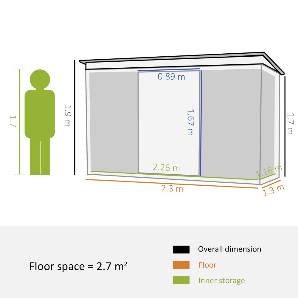 Durable Outsunny Garden Storage Shed with Sliding Door & Ventilation - anydaydirect