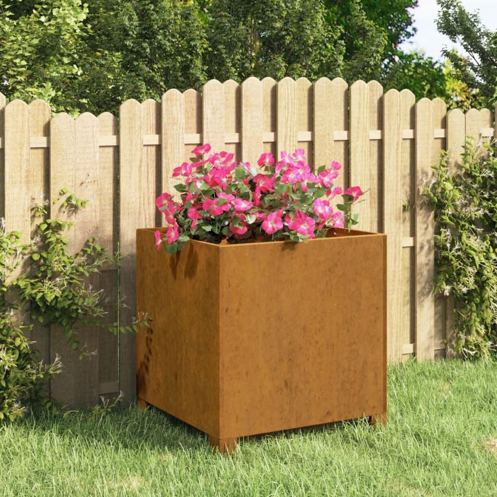 vidaXL Planter with Legs Rusty 32x30x33 cm Corten Steel - anydaydirect