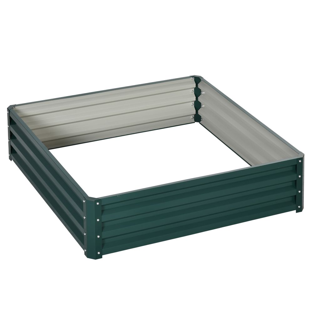 Raised Garden Bed Gardner Frame Outdoor Planter Kit Flower Vegetables Green - anydaydirect