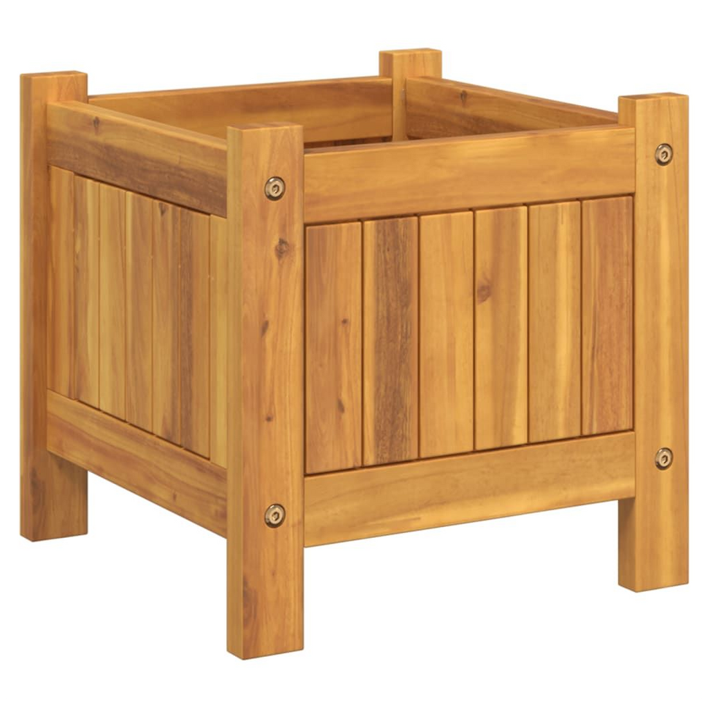 vidaXL Garden Planter with Liner 31x31x30 cm Solid Wood Acacia - anydaydirect