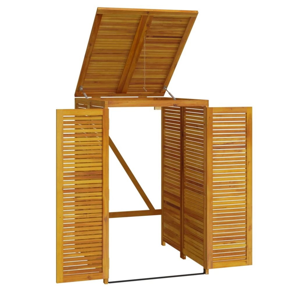 Garbage Wheelie Bin Storage Solid Wood Acacia - anydaydirect
