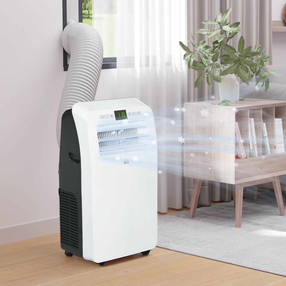 HOMCOM 12000 BTU Portable Air Conditioner with 28m², Dehumidifier, Timer - anydaydirect