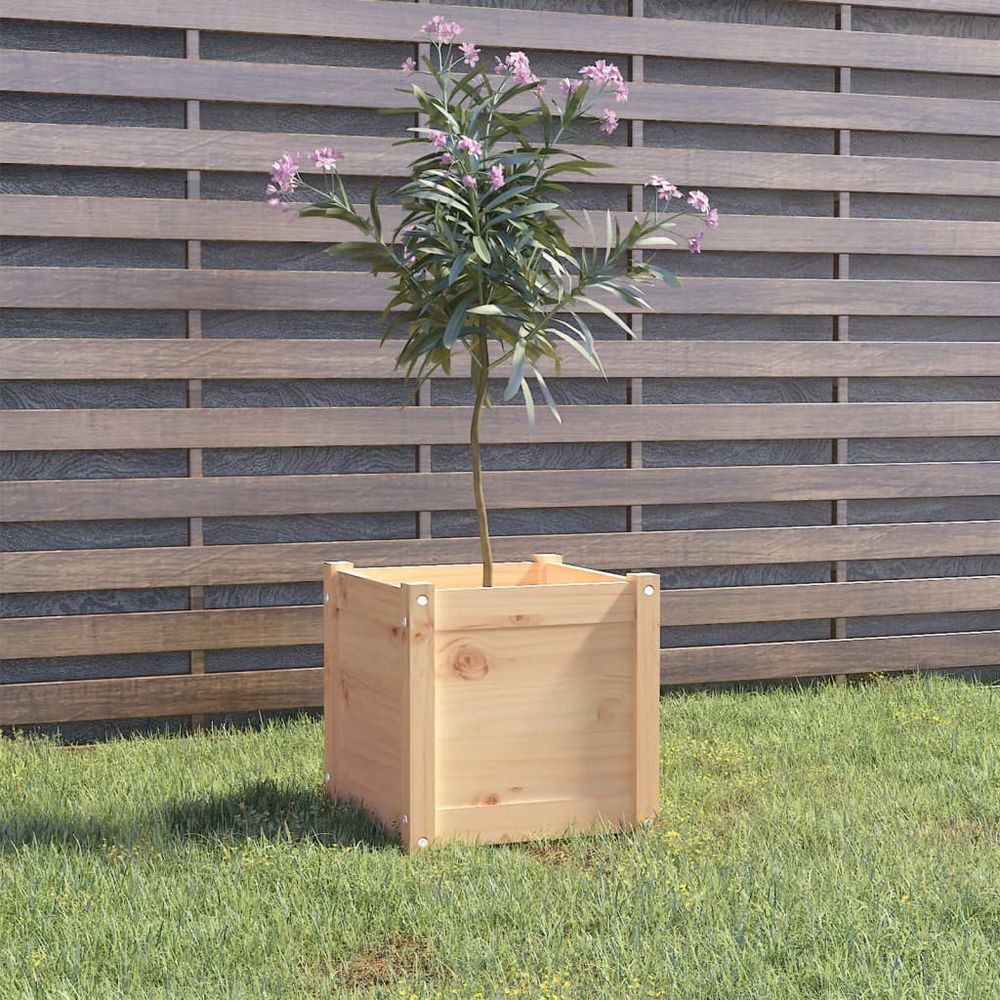 vidaXL Garden Planters 2 pcs 40x40x40 cm Solid Pinewood - anydaydirect