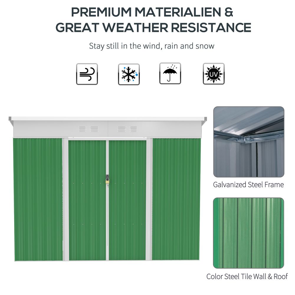 Durable Outsunny Garden Storage Shed with Sliding Door & Ventilation - anydaydirect