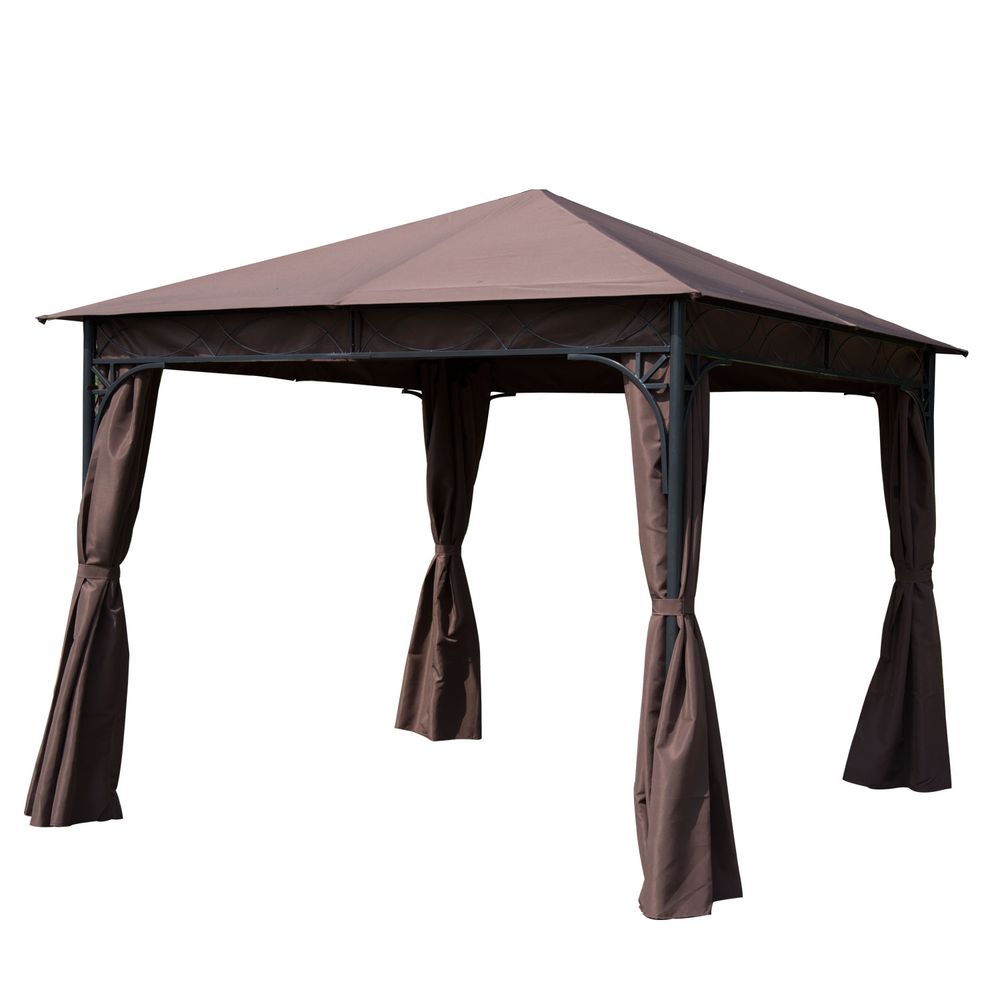 Outsunny 3m x 3m Garden Metal Gazebo Marquee Party Tent Canopy Shelter Pavilion - anydaydirect