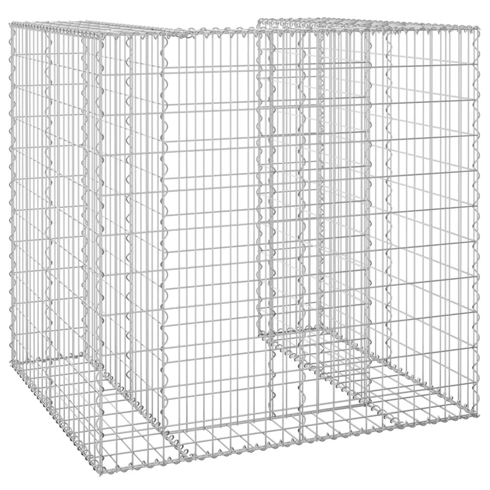 Gabion Wall for Garbage Wheelie Bin Galvanised Steel for Single, Double, Triple and Quadruple Bins - anydaydirect