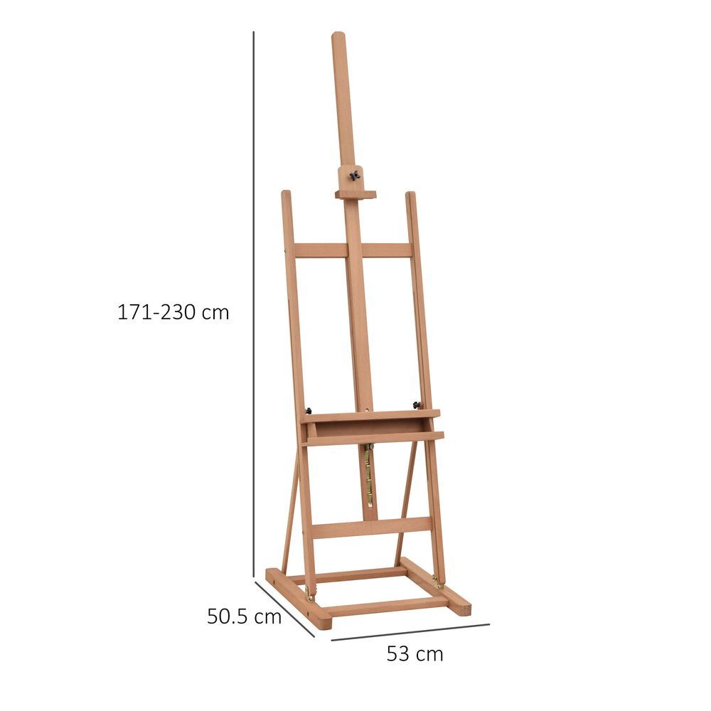 H-Frame Studio Easel Height Adjustable with Canvas Holder Pencil Case Vinsetto - anydaydirect