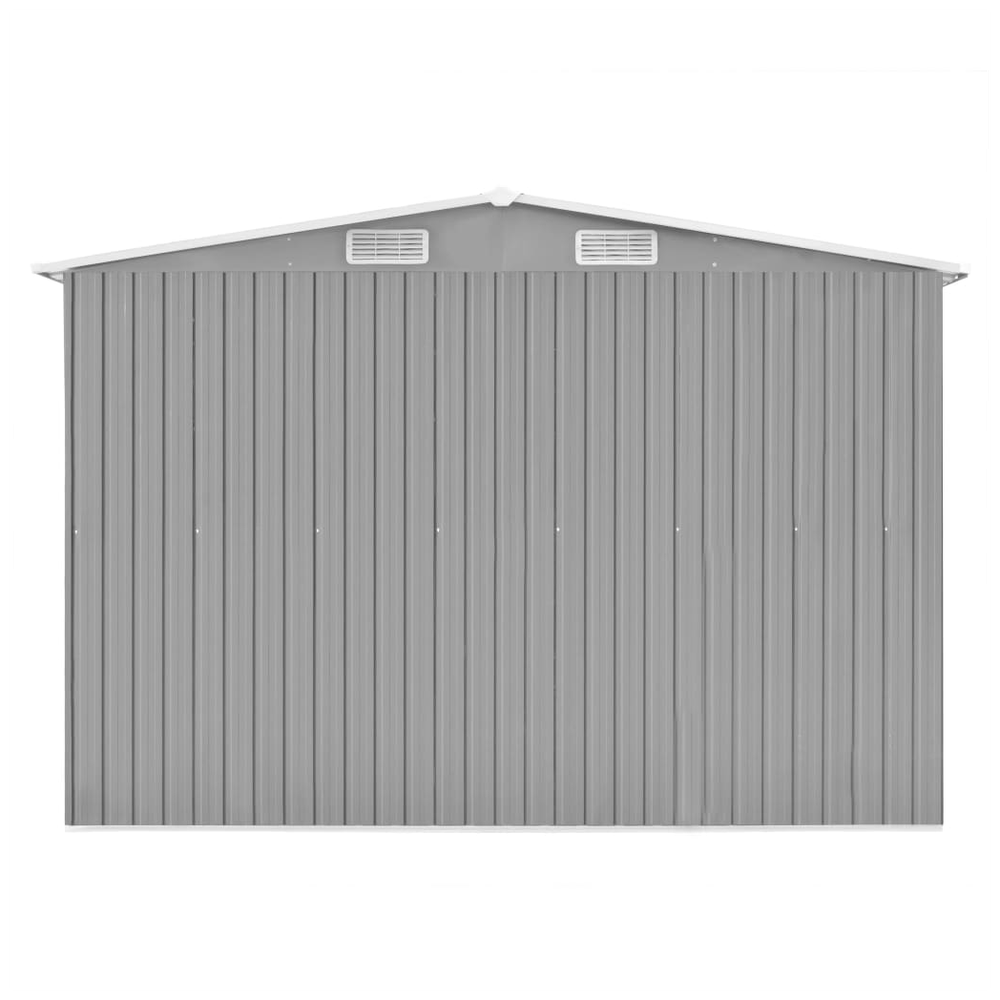 Durable Galvanised Steel Garden Shed Grey 257x990x181 cm - anydaydirect