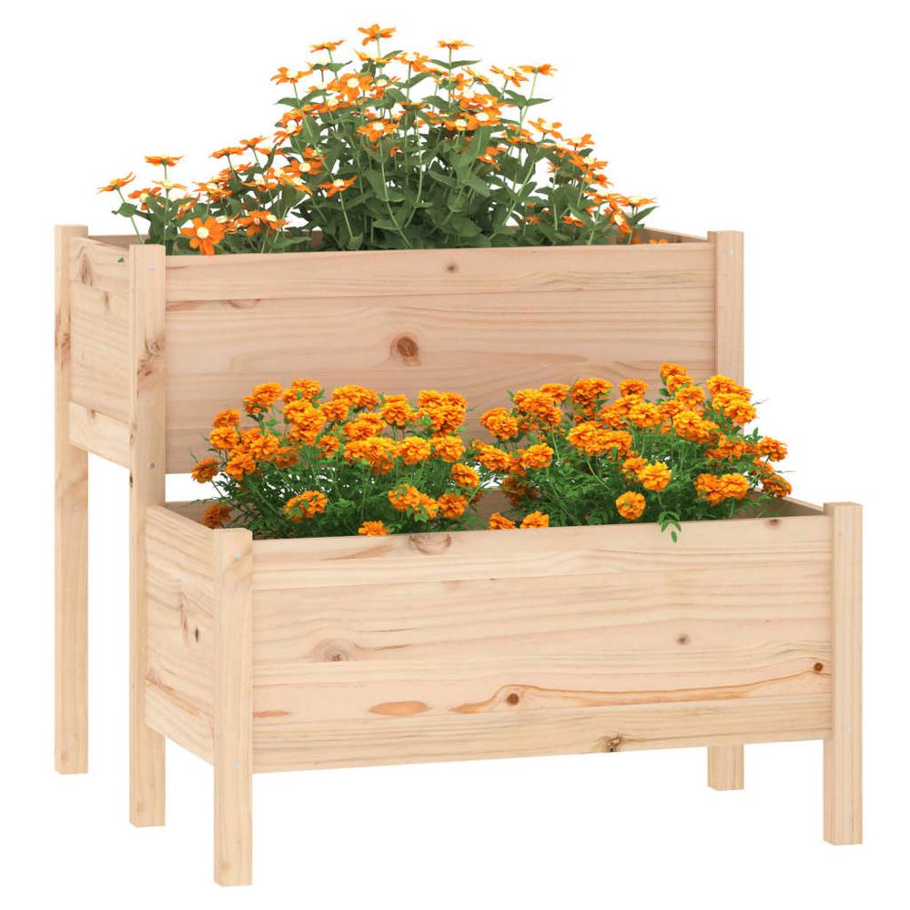 vidaXL Planter 84.5x84x75 cm Solid Wood Pine - anydaydirect