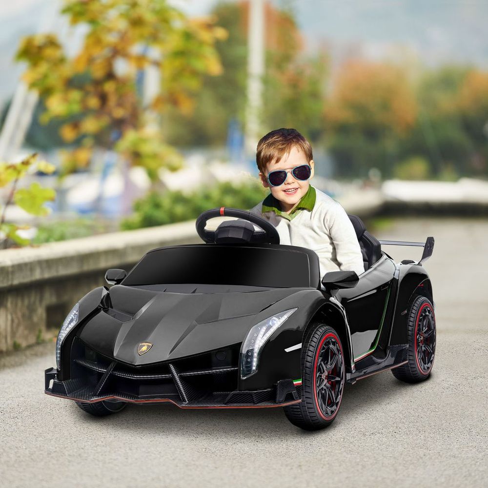 HOMCOM Lamborghini Veneno Licensed Electric Ride-on Car with Remote- Black - anydaydirect