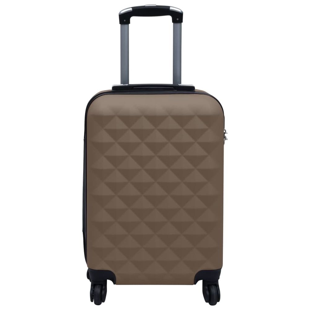 vidaXL Hardcase Trolley Brown ABS - anydaydirect