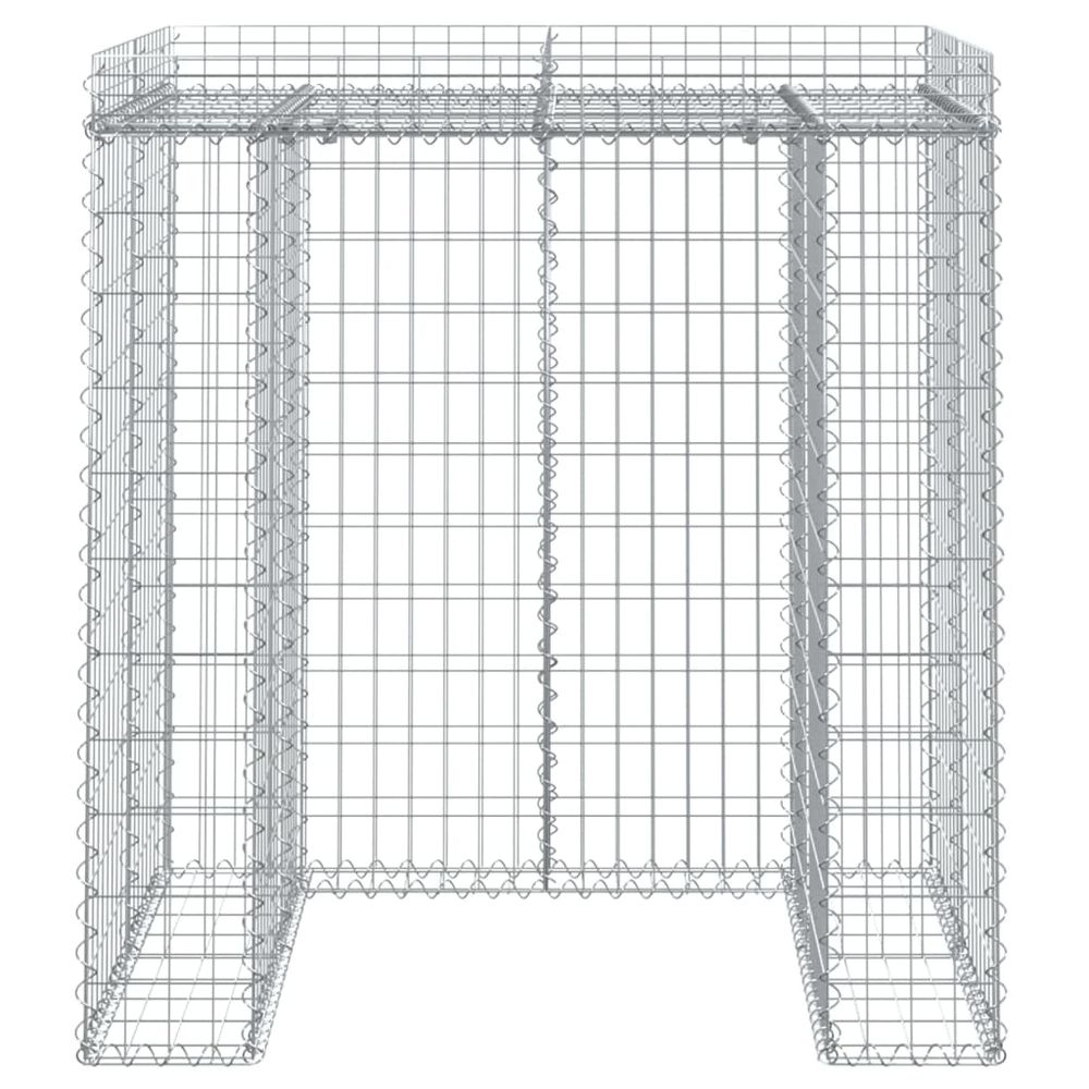 Gabion Wall for Triple Garbage Wheelie Bin Galvanised Iron - anydaydirect