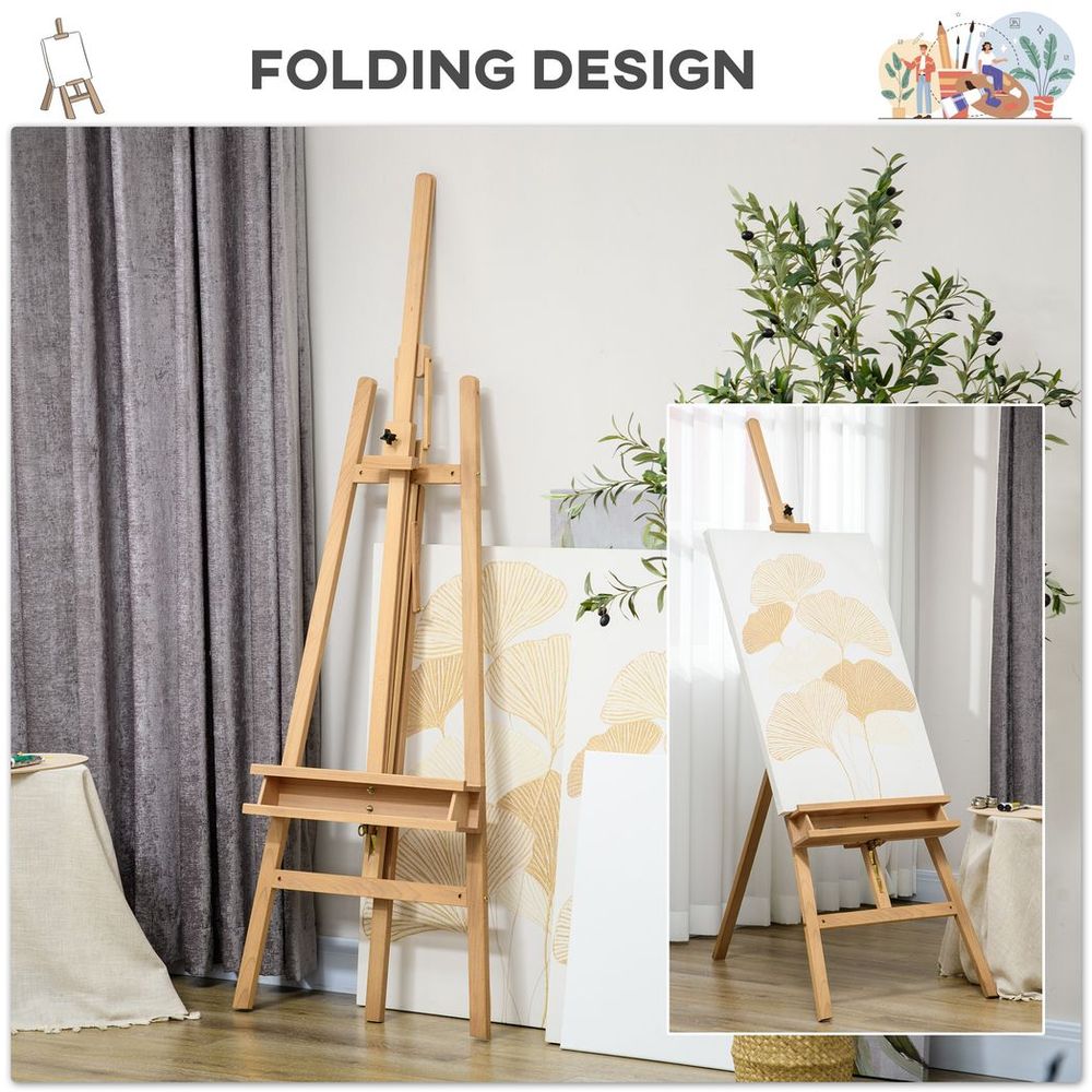 Vinsetto Artist Easel Stand for Wedding Sign, Adjustable Wooden Canvas Stand - anydaydirect