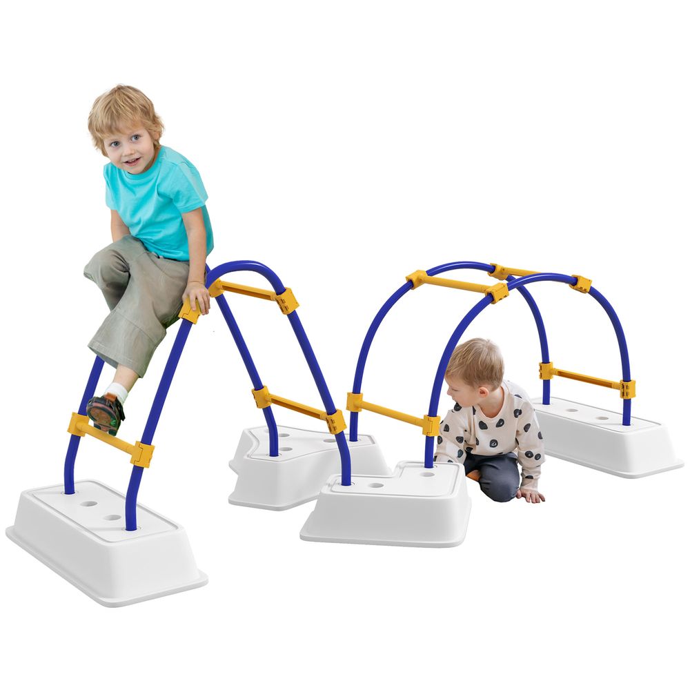 Outsunny Kids Climbing Frame with Climbing Arch, Triangle Climber, for 3-6 Years - anydaydirect