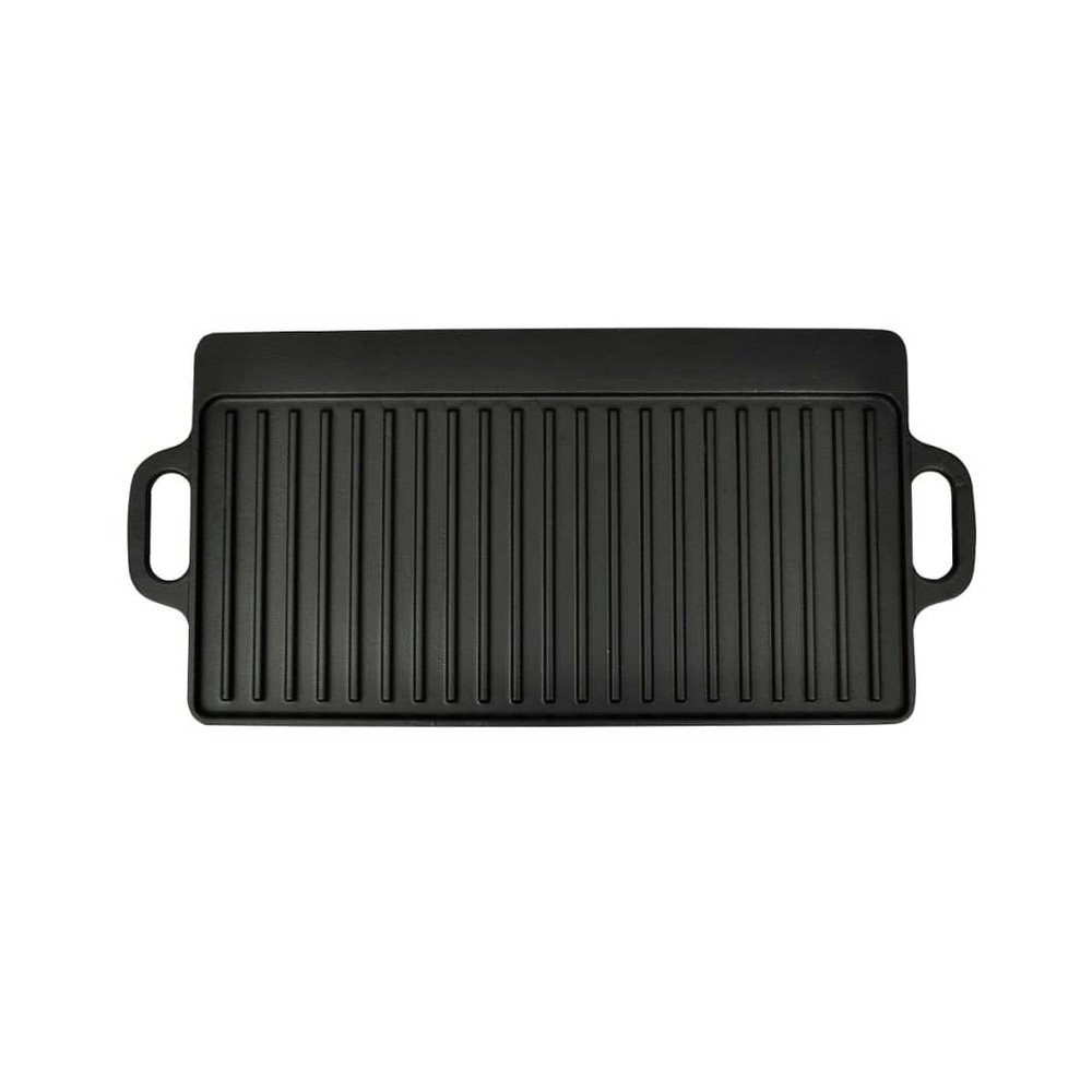 vidaXL Grill Platter Cast Iron Reversible 50x23 cm - anydaydirect