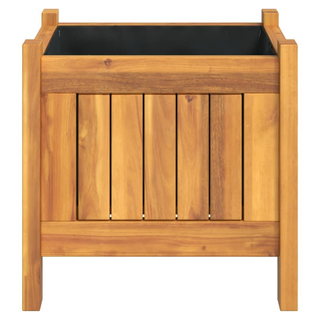 vidaXL Garden Planter with Liner 31x31x30 cm Solid Wood Acacia - anydaydirect